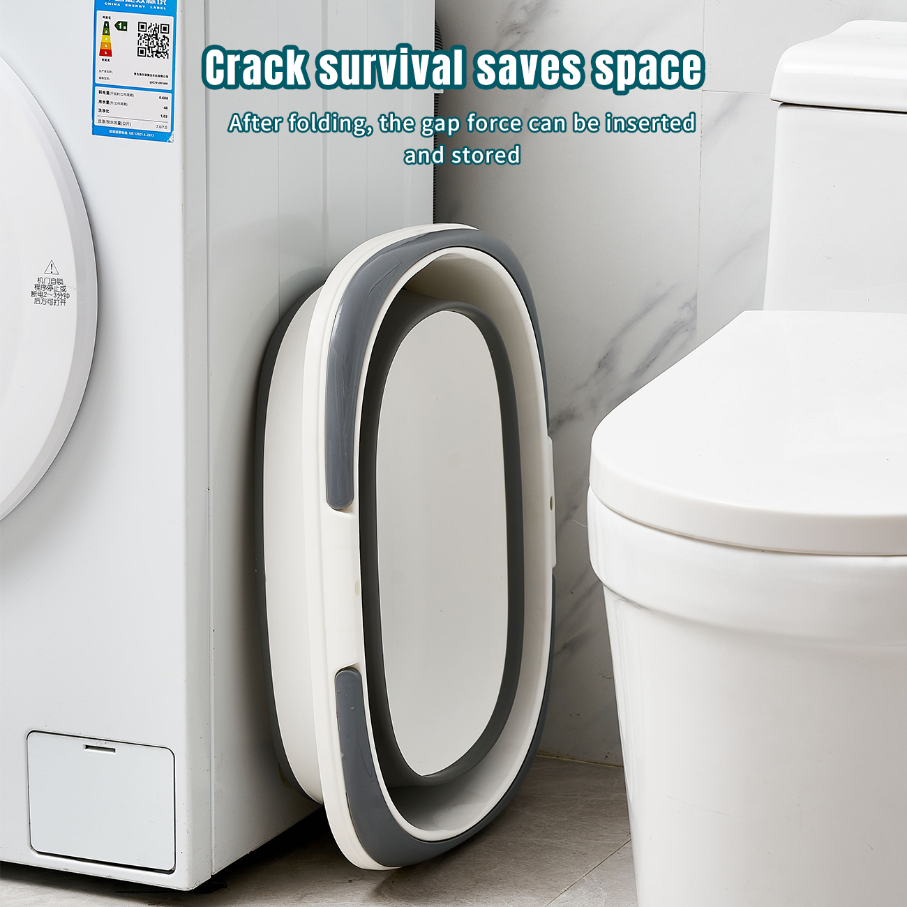 Folding Wash Basin with Handle Portable Mop Bucket Washbasin Plastic Foldable Foot Basin Travel Outdoor Camp Car Washing Basins