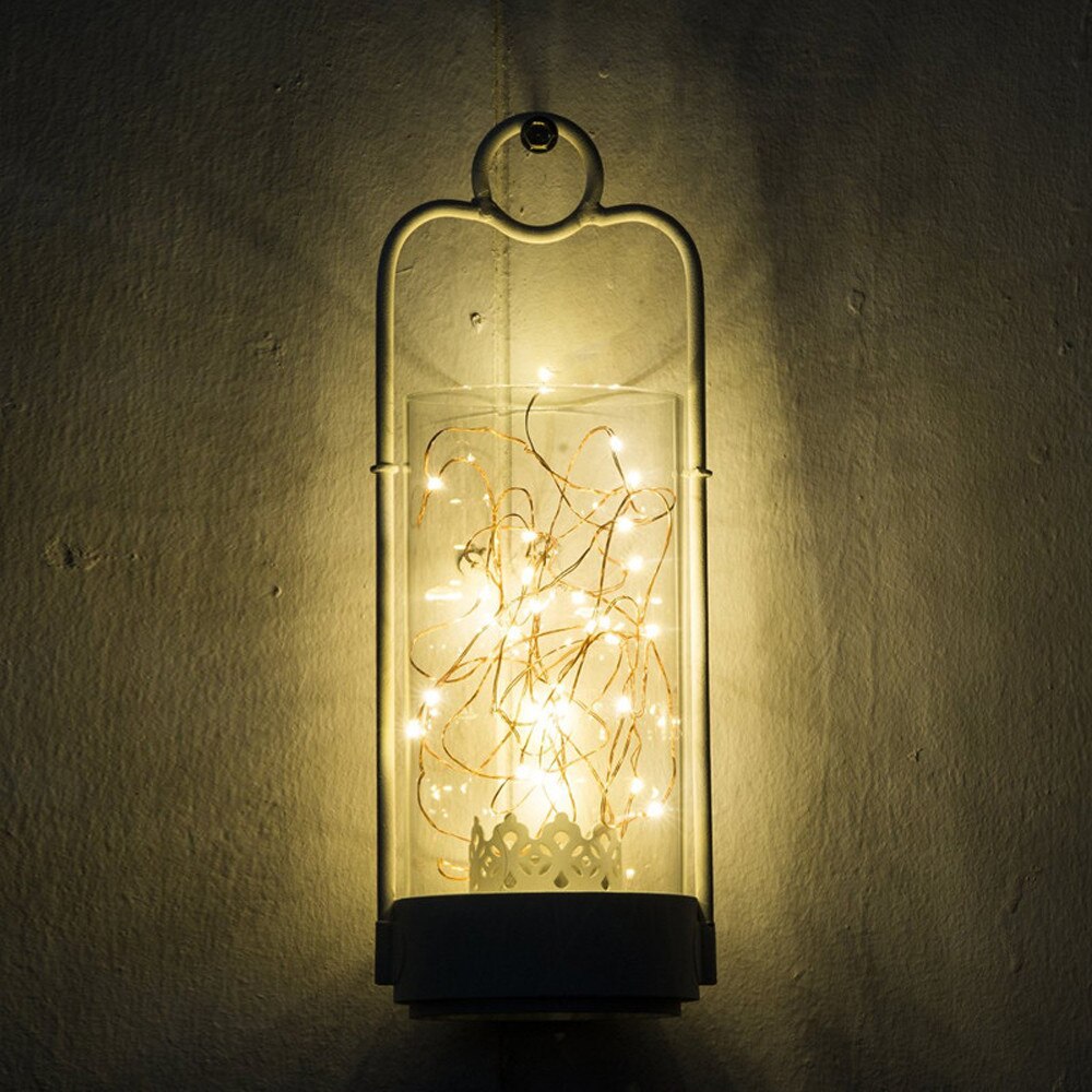 3M 30LED LED String Light Button Cell Powered Silver Copper Wire Mini Fairy String Lights Party Wedding Decor 2.26