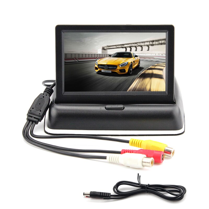 4.3 Inch HD Wireless TFT LCD Car Display Foldable Monitor Display Reverse Camera Parking System For Car Rearview Monitor