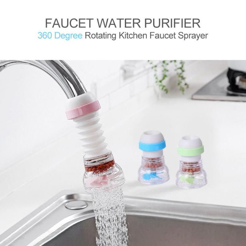 360 Degree Rotatable Water Saving Filters Faucet Mounted Dual Spout Kitchen Sink Taps Sprayer Shower Head Nozzle Faucet