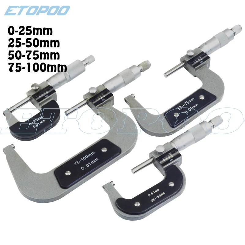 0-100mm 0.01mm Counter outside diameter micrometer digital counter micrometer thickness gauge measuring tool