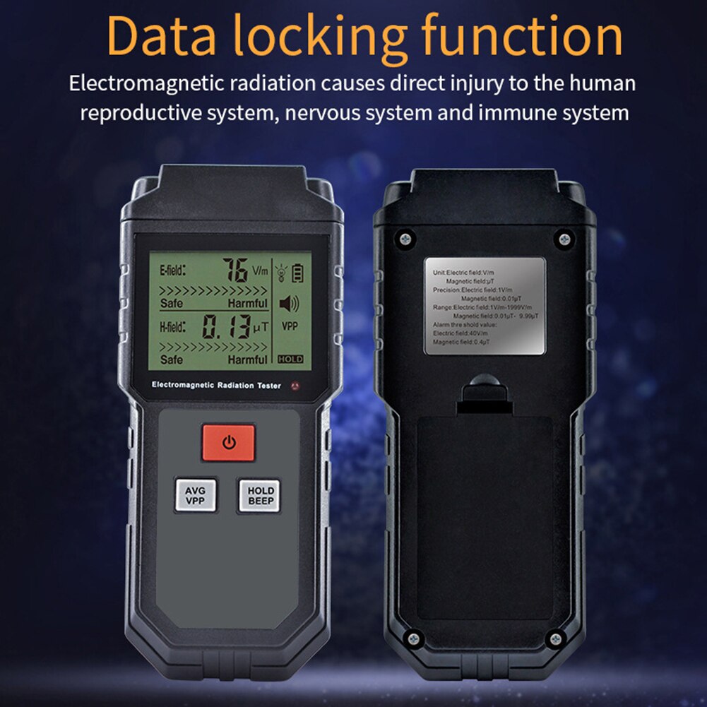 Digital Radiation Detector ET825 Radiation Meter Dosimeter Geiger Counter Handheld LCD EMF Meter Electromagnetic Radiation Test