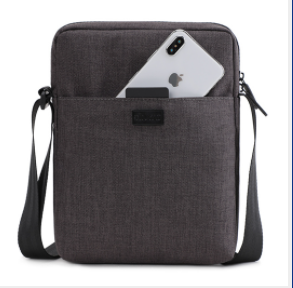 Mannen Messenger Bag Eenvoudige Mannen Schoudertas Business Casual Schoudertas Verticale Schoudertas Stad Tas voor Mannen: Gray