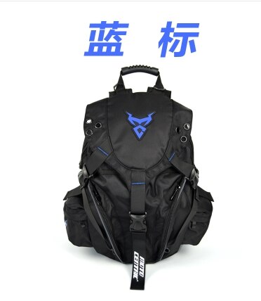 Mochila impermeable para motocicleta para hombre, bolsa de equipaje de viaje para Moto, magnética, color negro: Azul