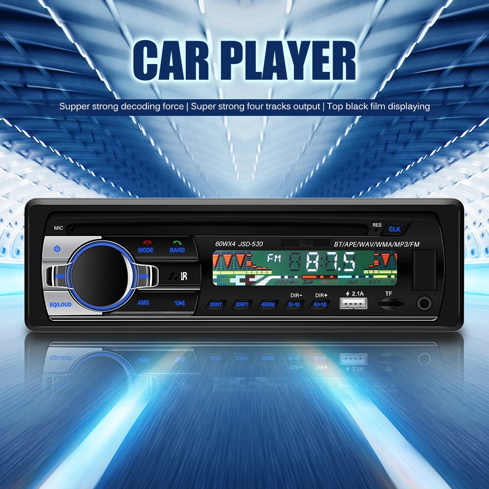 Aux Autoradio Auto Auto Radio 4*60w Bluetooth FM Radio 12v LCD Car Media Player SD USB MP3 Auto Audio Spelers Auto Elektronica
