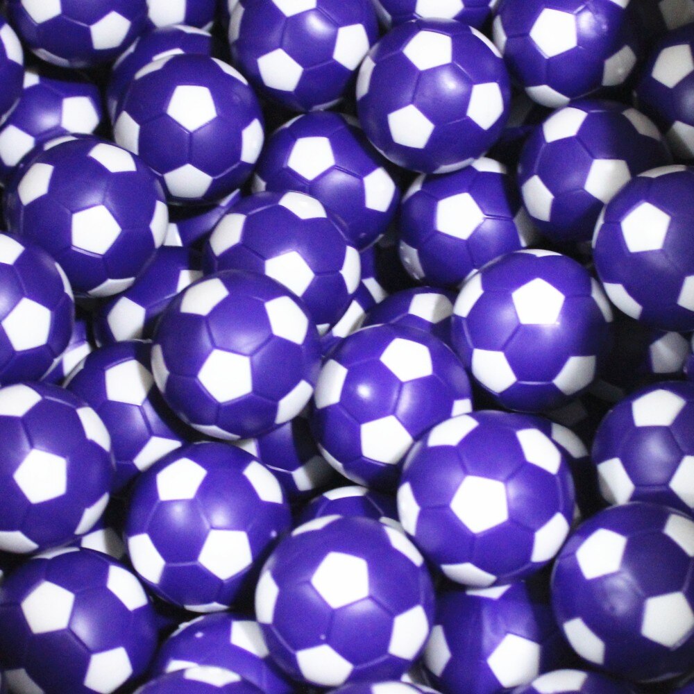 Tabletop football ball mini balls Soccer Table Ball Fuzzball Indoor Game Purple+White 36mm plastic 24g/pcs