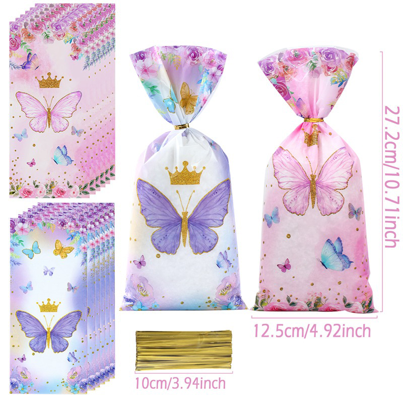 Bolsas de unicornio para dulces, 25/50/100 piezas, embalaje de , decoración de de cumpleaños, bolsa de para niña, suministros de cumpleaños para Baby Shower: Multicolor / 13x8x15 cm