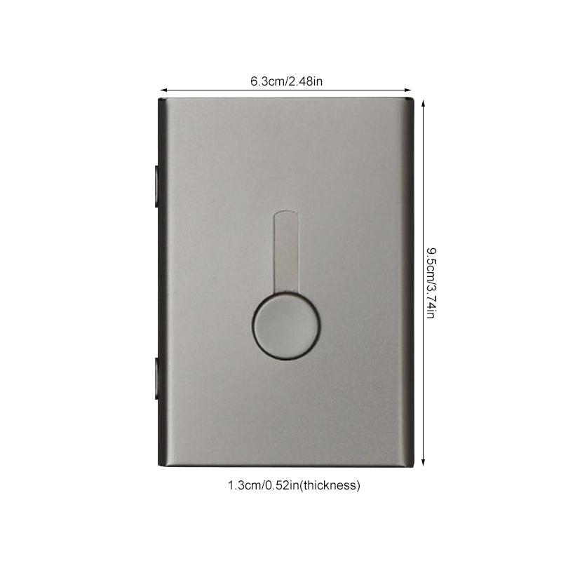 Business Card Holder Hand Push Card Case Bank Card Membership Package Metal Ultra Thin Business Card Packaging Box Organizer