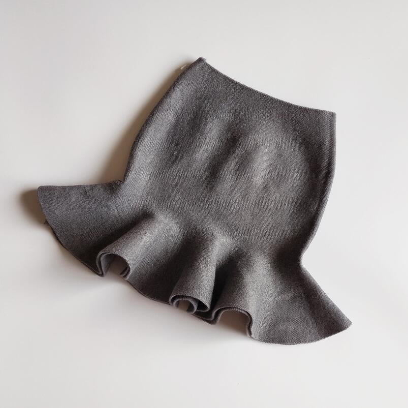 Tutus para bebés de 2 a 10 años, falda de tutú de punto para niñas, faldas sólidas, ropa para niños, JW7648: grey girls skirt / 10 años
