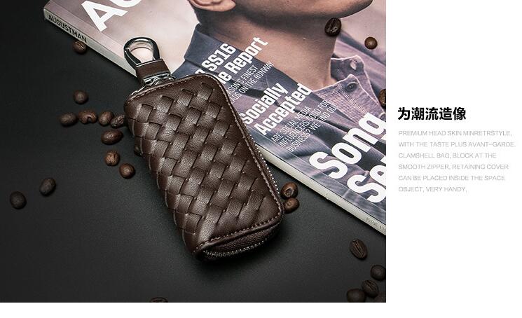 bag again 031117 man small key wallet: Brown