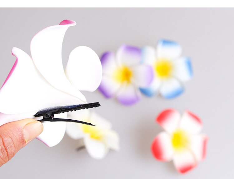 Ghirlanda hawaiana Collana Artificiale Ghirlanda di Fiori della Gomma Piuma di Plumeria Hawaii Fiori Leis Rifornimenti Del Partito di nozze Spiaggia Divertimento corona