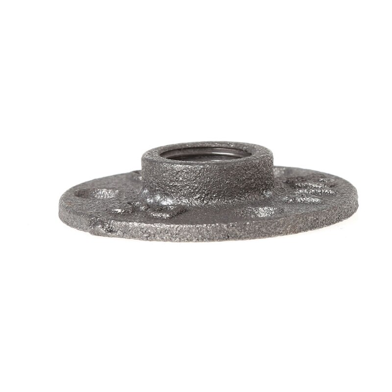 1/2" Malleable Thread Floor Flange Iron Pipe Fittings Wall Mount Industrial