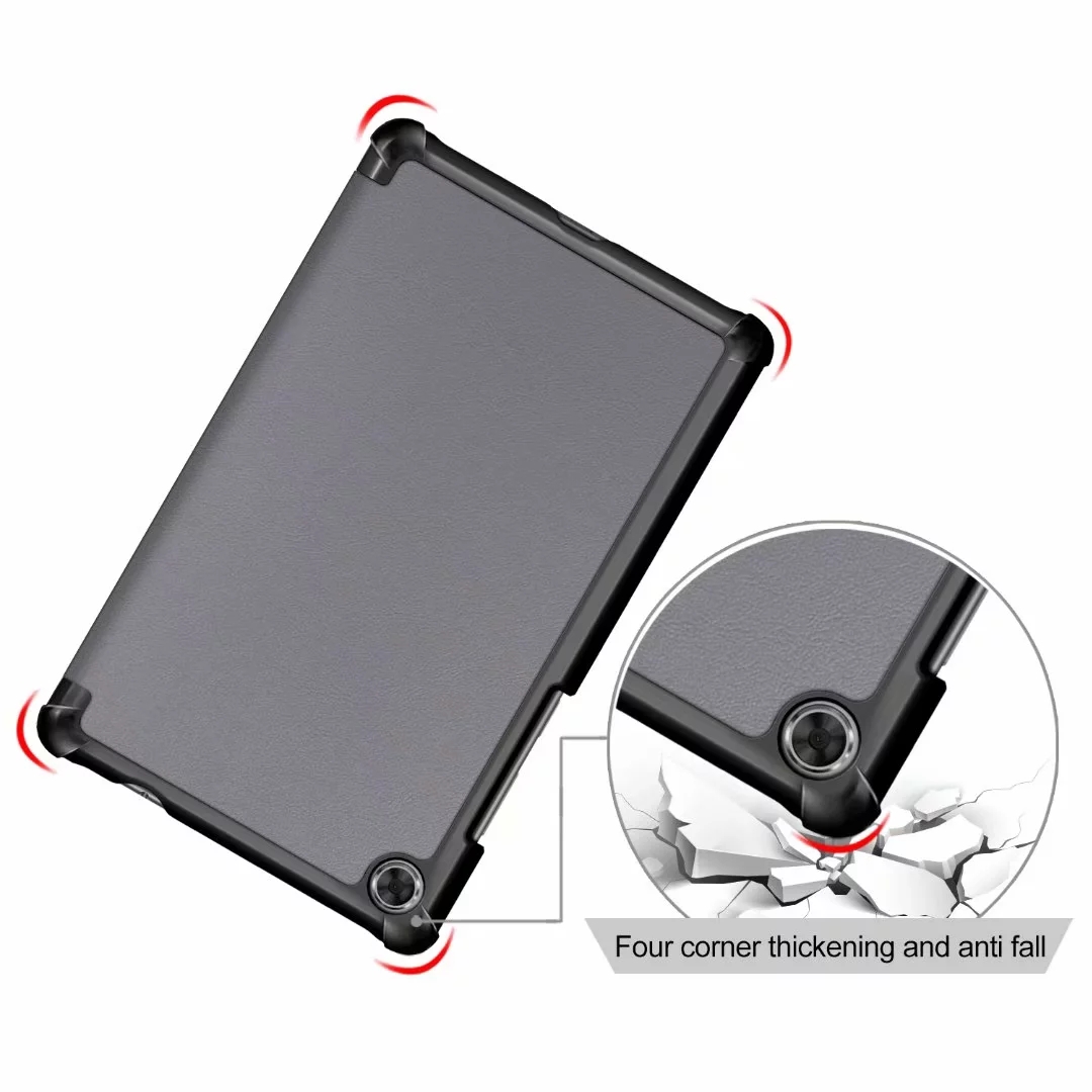 Per Lenovo Tab M8 cassa DELL'UNITÀ di ELABORAZIONE di Cuoio Piegante Del Basamento Della Copertura Per Lenovo Tab M8 TB-8505F TB-8505X TB-8505I Tablet da 8.0 pollici caso + Film + Penna