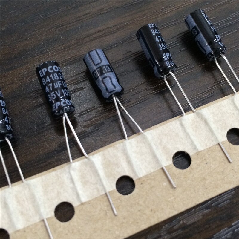 10 stk 47uf 35v epcos  b41828 serie 5 x 11mm 35 v 47uf aluminium elektrolytisk kondensator
