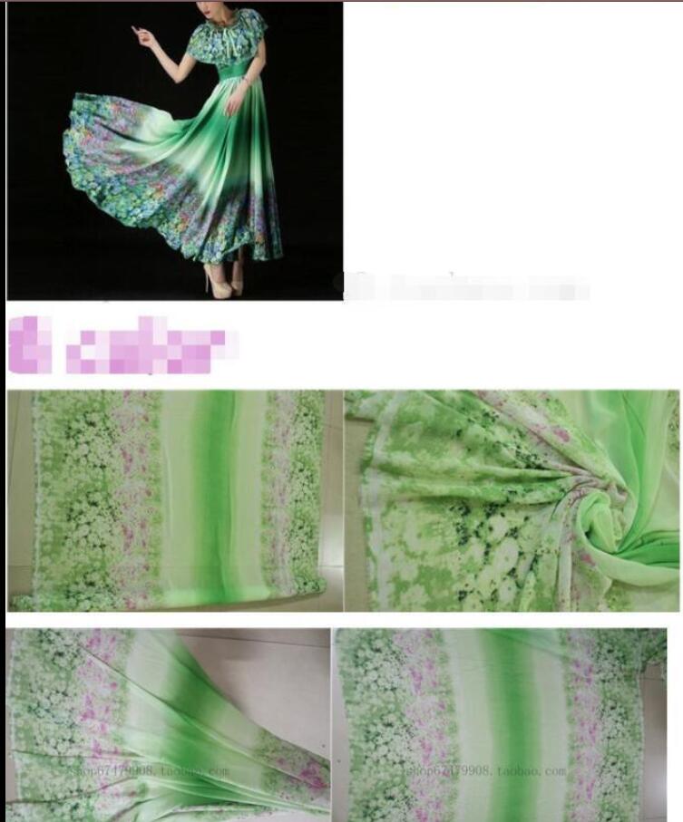 Chiffon fabric Spring and summer printed dress fabric: 6