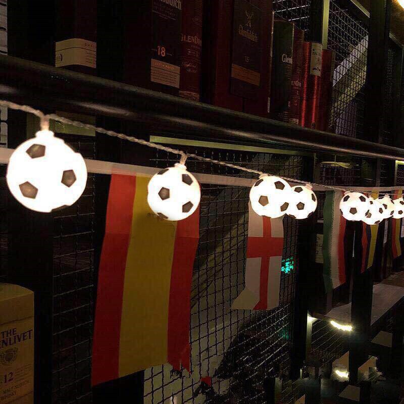 1 meter fodbold fairy string led lys drenge batteri soveværelse indretning lys hjemme fest dekorativ lampe batteridrevet