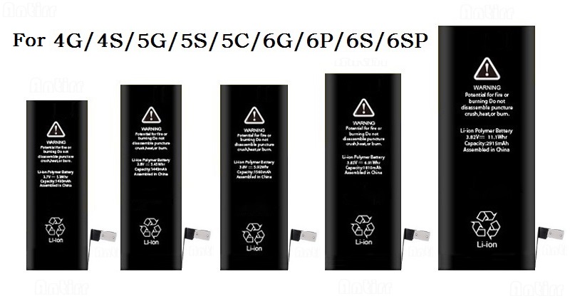 Antirr mærke 1420 mah 3.7v li-ion intern batteri udskiftning til iphone 4 4g med reparationsværktøj