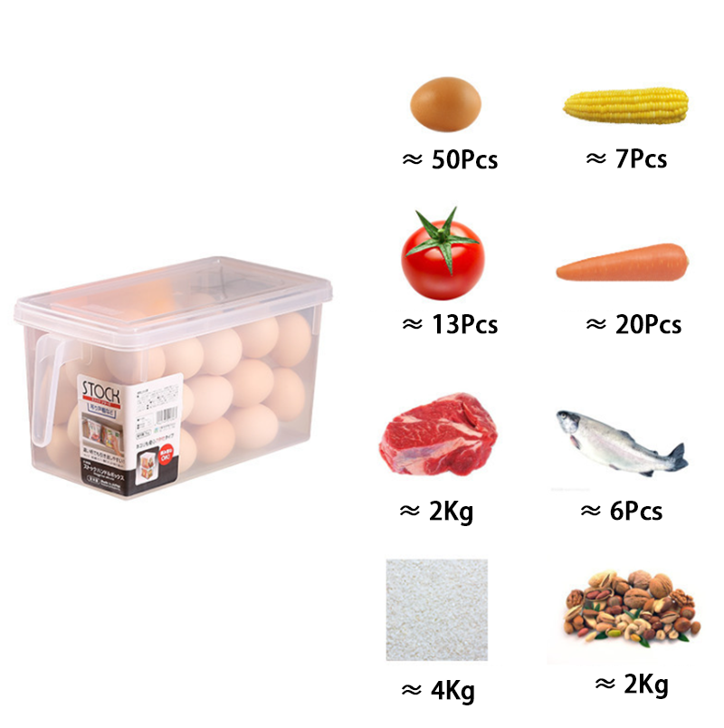 Large Fridge Food Organizer Storage Box Refrigerator Storage Bin Kitchen Pantry Cabinet Storage Box Large Fridge Food Container