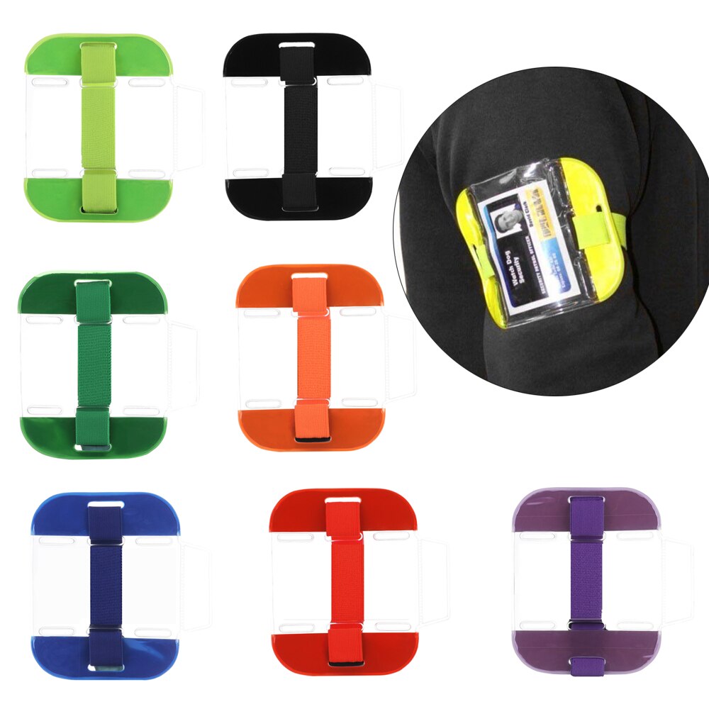 2020 przezroczyste etui na dowód osobisty powłoka ochronna widoczność opaska na ramię pokrowiec na karty karta pcv z długim rękawem materiały biurowe