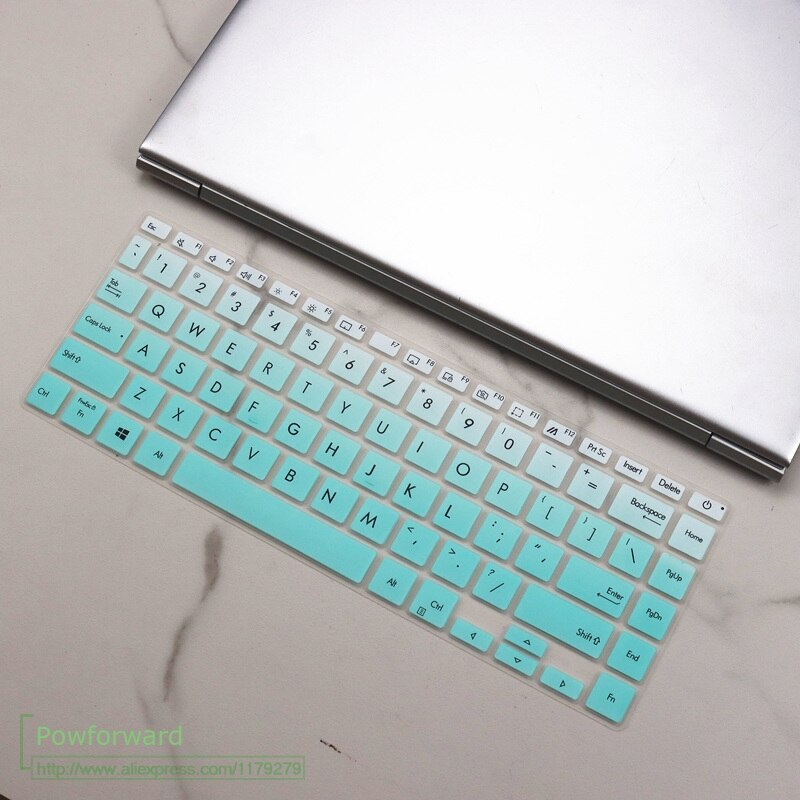 for Asus Zenbook Q407I Q407 Vivobook S433 S433F S433FA S433FL UM433IQ US Layout Silicone Keyboard Protector Skin Cover: fademint