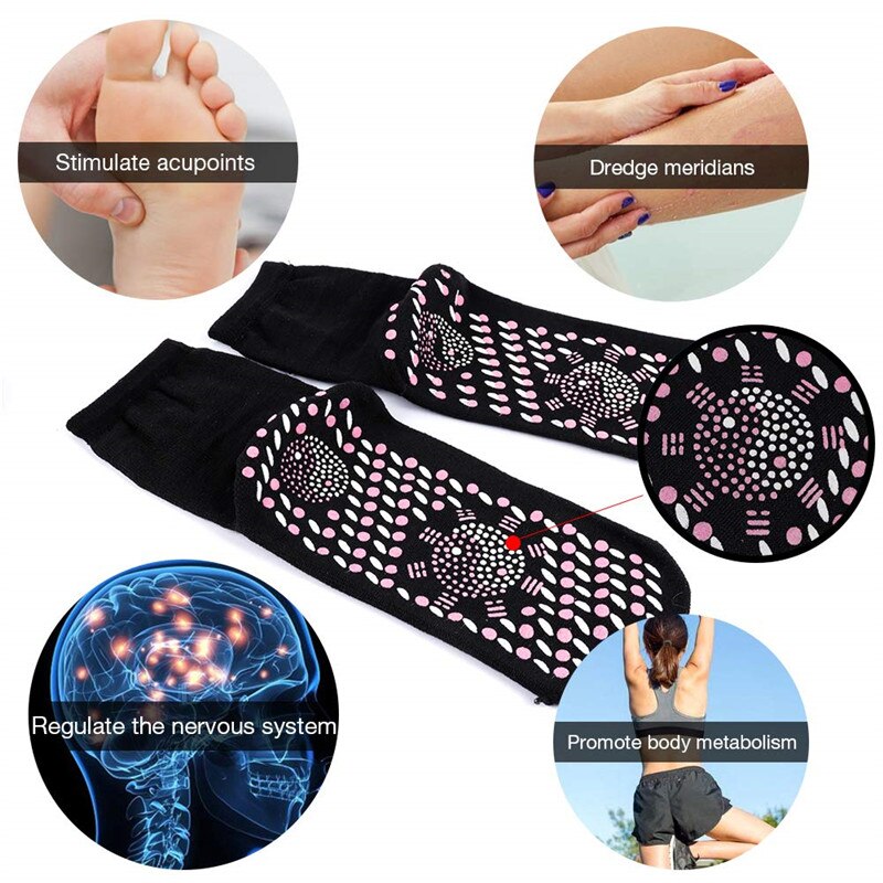 Self heating electromagnetic socks breathable massage warm foot socks sports winter outdoor ski socks Magnetic therapy socks