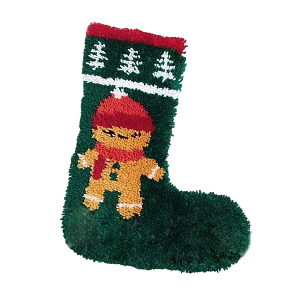 Latch Hook Kits Christmas Sock Rug Carpet Making: Elk