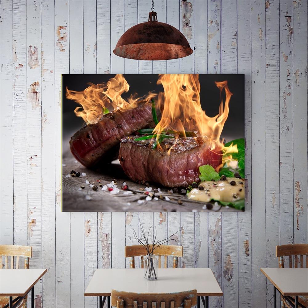 50X70 Cm Home Achtergrond Muur Heerlijke Rozemarijn Roast Beef Decor Canvas Restaurant Keuken Opknoping Schilderen Muur Decor Schilderen: 60x90cm