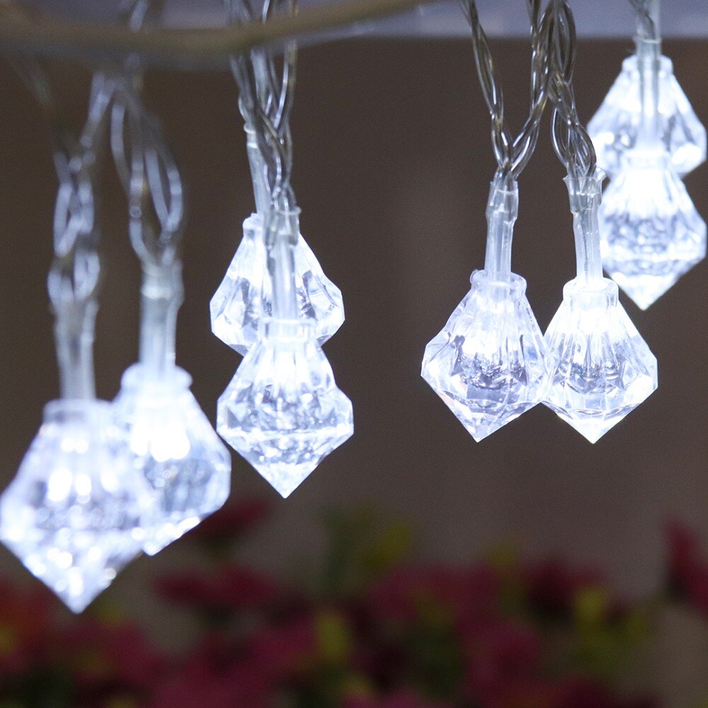 10 led's in diamantvorm, twinkelende lichtjes, kerstversiering voor bruiloften en feesten, feeënkrans