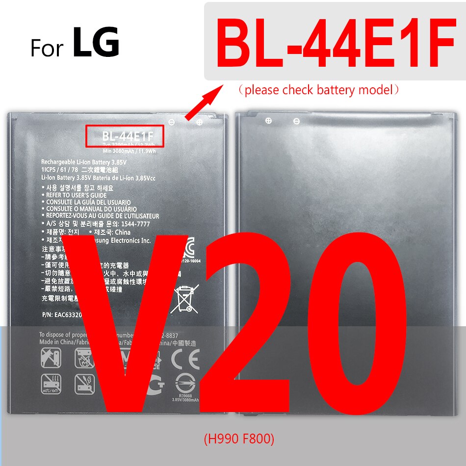 Batterie Für LG Leon Tribut 1 2 5/K4 K7 K8 K10 K20 K30 Plus / V10 V20 V30 v40 V50 ThinQ LS675 D213 H340 L33 X210 BL-46ZH: BL-44E1F