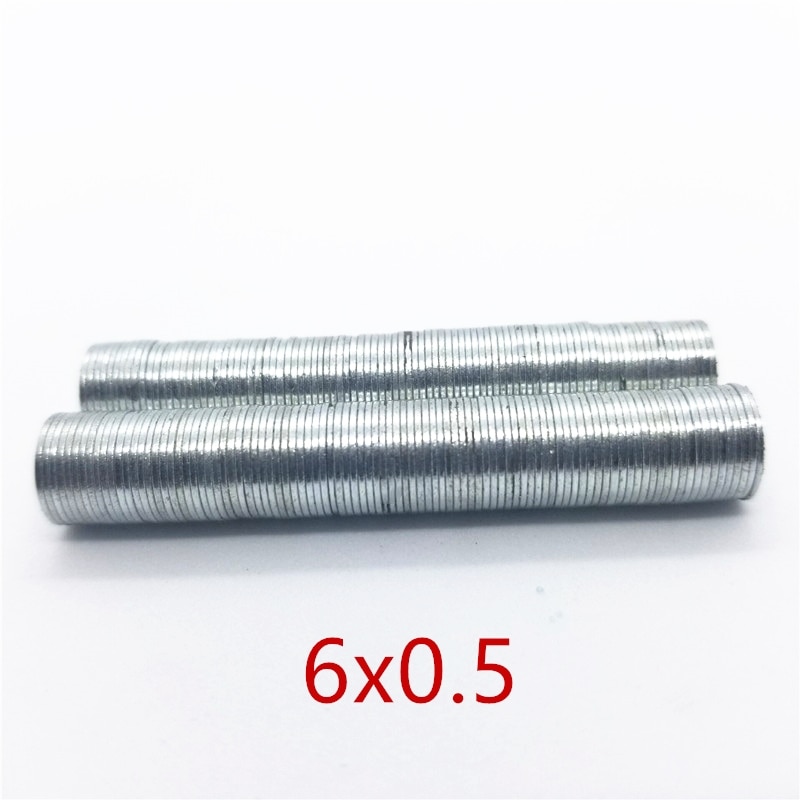 100 Pcs Mini Kleine Magneet 6X0.5 Mm Sterke Ronde Magneten Dia 6*0.5 Mm Neodymium Magneet Rare aarde Magneet Precisie Kleine