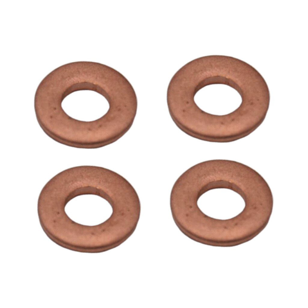 Junta de arandela de cobre para inyector, Kit surtido de sello de anillo plano para Citroen C2/C4 Peugeot 1007/206/207/307/308/407/408, 14mm, 4 Uds.