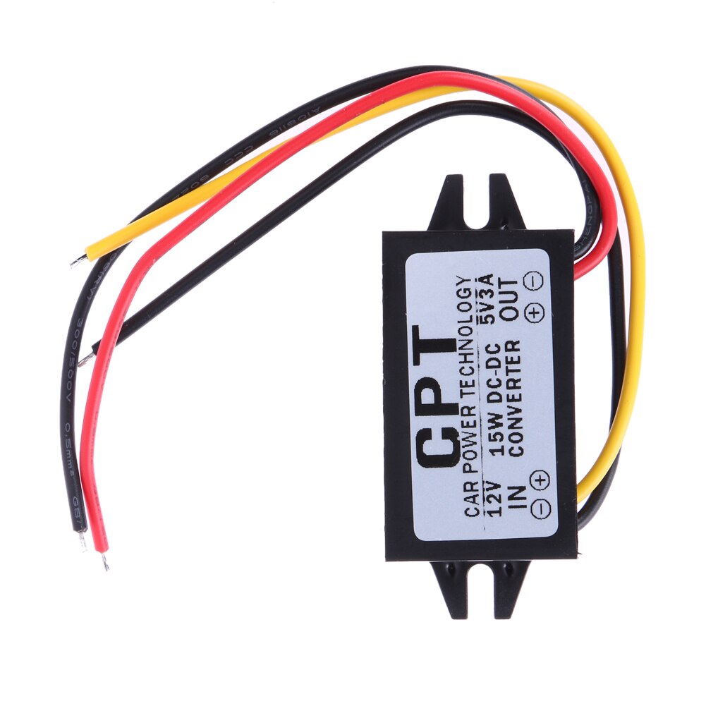 DC to DC Converter Regulator 12V to 5V 3A 15W Car Led Display Power Supply Carcorder Car Navigation Car Audio Radio Accessories