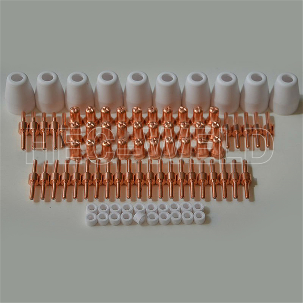 PT31 LG40 Mes Plasma Cutter Snijbrander Verbruiksartikelen Uitgebreide Tool Kit Tip + Elektrode Ring Cup 90PK