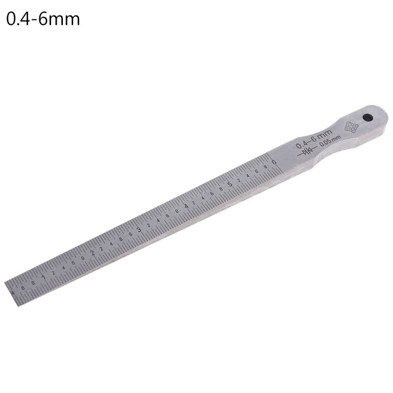 1-15mm 0.5-10mm 0.4-6mm Wedge Feeler Gauge Crack Flatness Layout Insert Wedge Gauge Welding Taper Measure Tool Caliper: 0.4-6mm