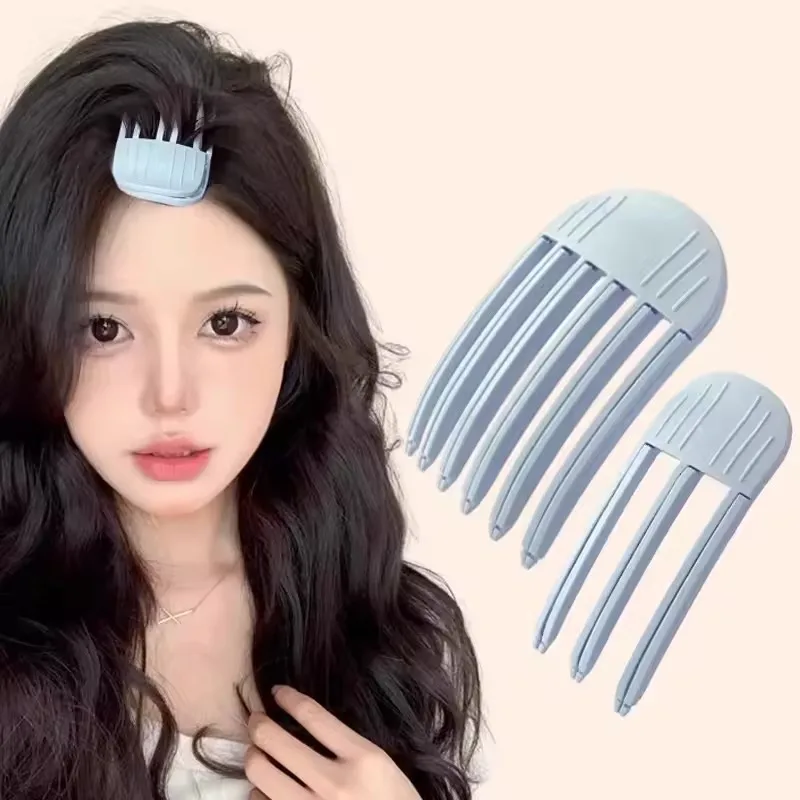 Pluizige haarspeld krullen pony clips haarwortels volumegevende haarclips dames krullen vaste vorm clip volume haarroller: Pruim