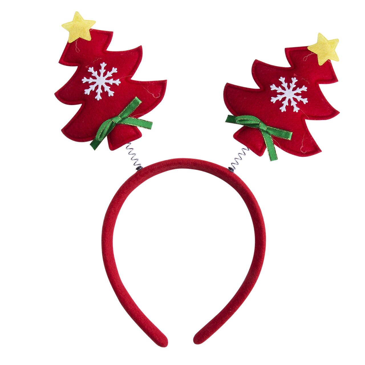 Stylish Christmas Tree Women Girls Cute Headband Hairband Head Band Unique Festival Hair Band Accessories Christmas: Style 2 Red