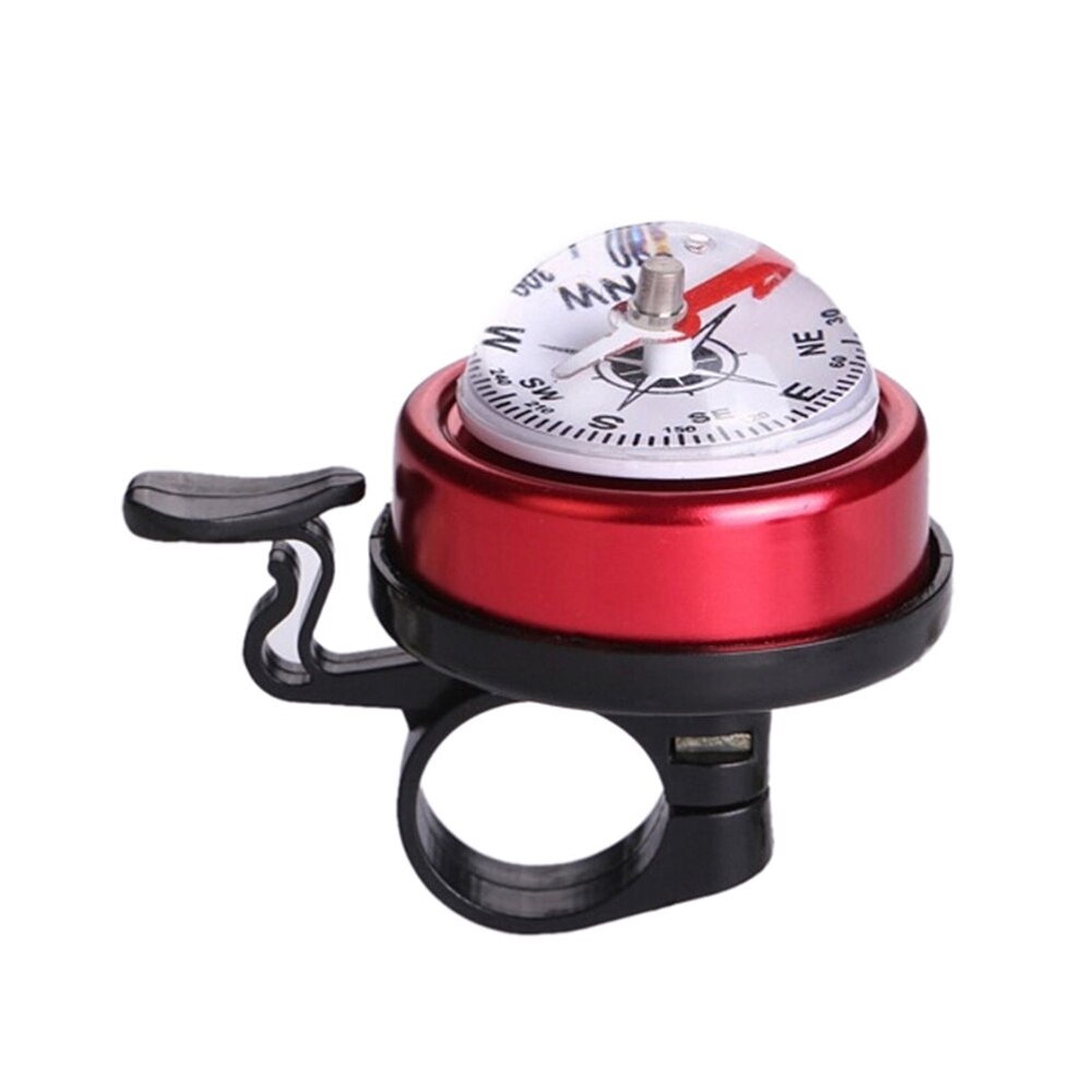 Dzwonek rowerowy kierownica roweru górskiego dzwonek z kompasem wioślarz kolarstwo sport kierownica kompas pierścień w dół róg akcesoria rowerowe: czerwony