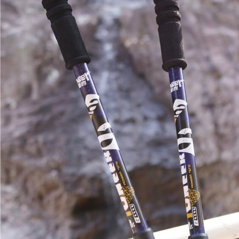 Nordic Walking Poles Telescopic Alpenstock Aluminum Alloy Shooting Walking Stick 1 Pair
