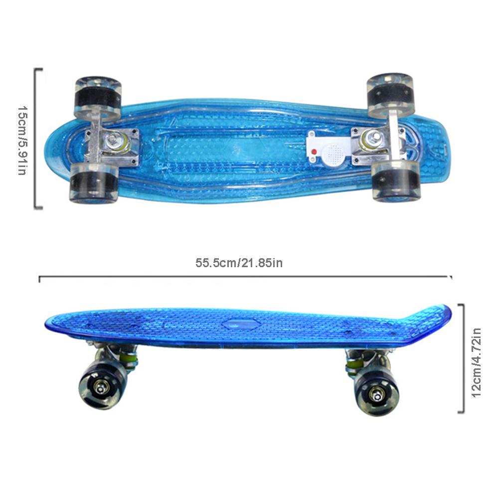 22 zoll Kreuzer Gremium freundlicher Skateboard mit LED Licht hoch Räder Mini Kreuzer Skateboard für freundlicher Jugendliche Erwachsene