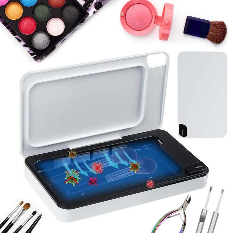 UV Light Phone Sterilizer Box Mask Phone Cleaner Personal Disinfection Cabinet with Wireless Charging Aromatherapy Esterilizador