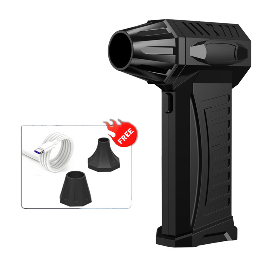 500,000RPM Electric Air Duster 10000mAh Mini Electric Blower 58m/s Stepless Speed Type-C Charging Turbo Jet Fan for Car Cleaning: Brown
