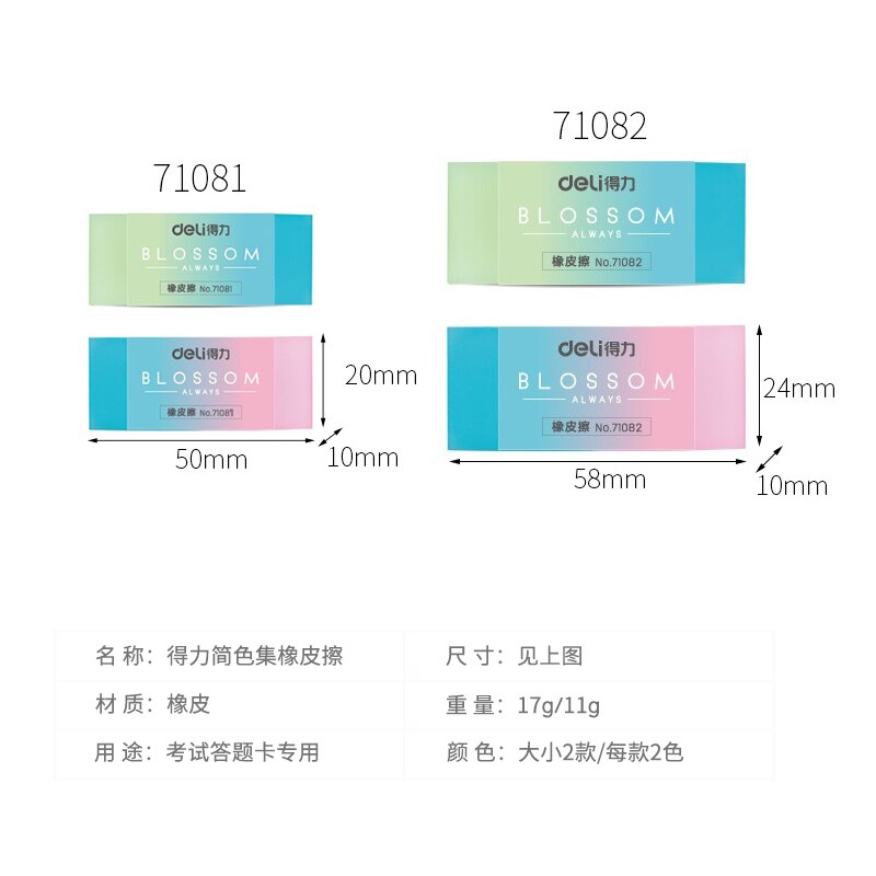 Juego de 2 unidades de gomas de borrar para niños, material escolar