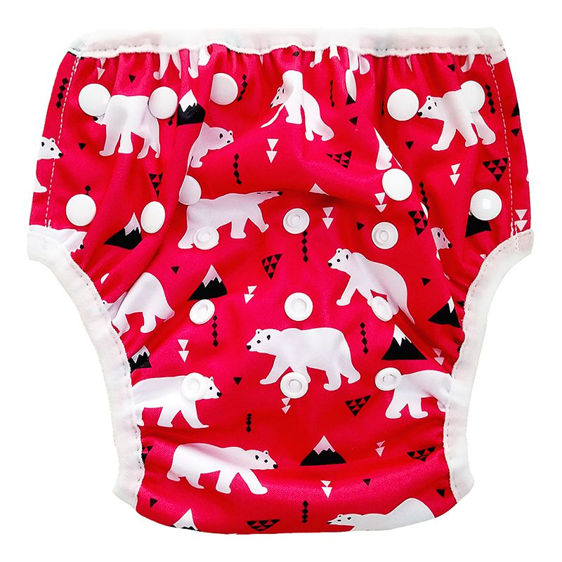 Katoen Spandex Baby Jongens Meisjes Luier Casual Cartoon Dieren Patroon Waterdichte Badmode Lekvrij Verstelbare Bodems Luier