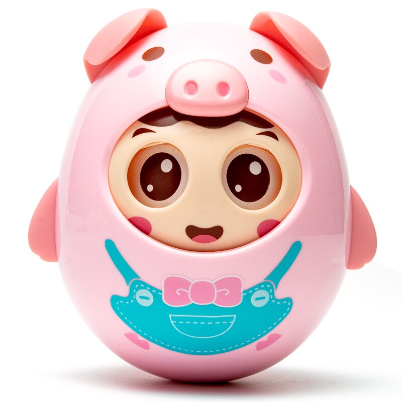 Leuk Varken Knipperende Baby Tumbler Siliconen Kinderziektes Speelgoed Hand Knijpen Zachte Rubber Waarneming Bal Leren Leuk Baby Peuter Speelgoed