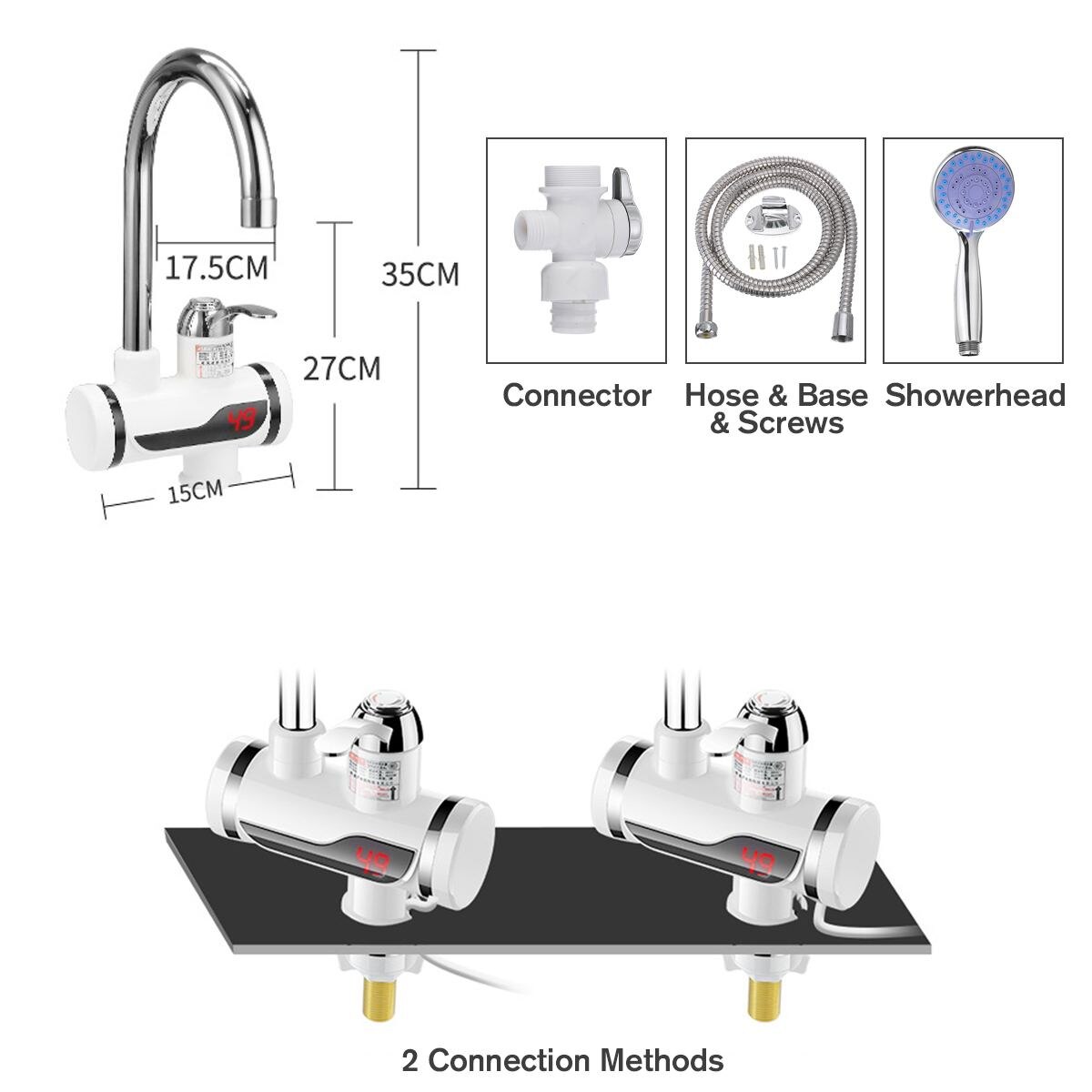 3000W Onmiddellijke Elektrische Douche Boiler Lcd Grandado