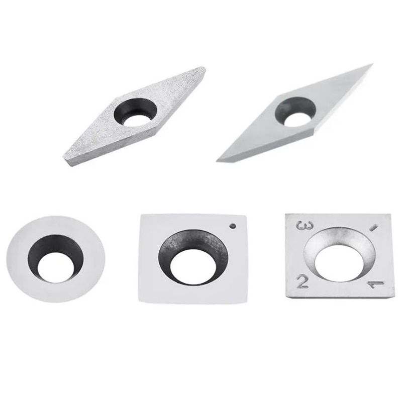 10 Pcs Hout 90HRC Hardheid Carbide Insert Cutters Voor Hout Draaien Tool Houtbewerking Draaibank Tool