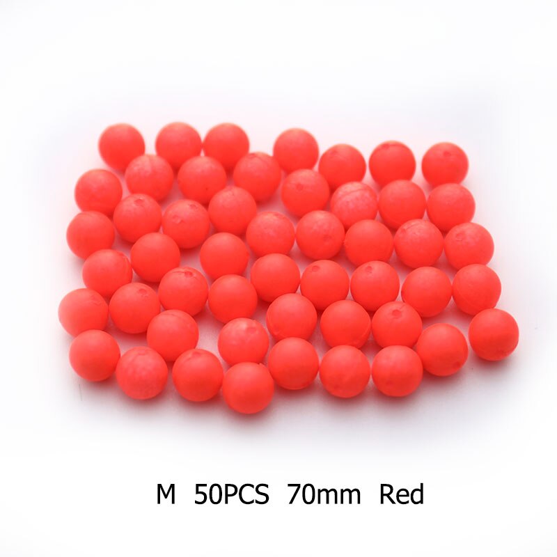 50pcs Floating Bobbers Fishing Fluorescent Drift Ball Fishing Float Foam Balls Fishing Accessories EVA Foam: RDM