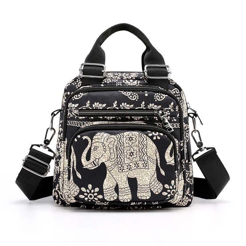 Dames schoudertas waterdichte nylon tas multifunctionele bloementas multi-pocket tas luxe handtassen dames bolsa feminina sac: Olifant