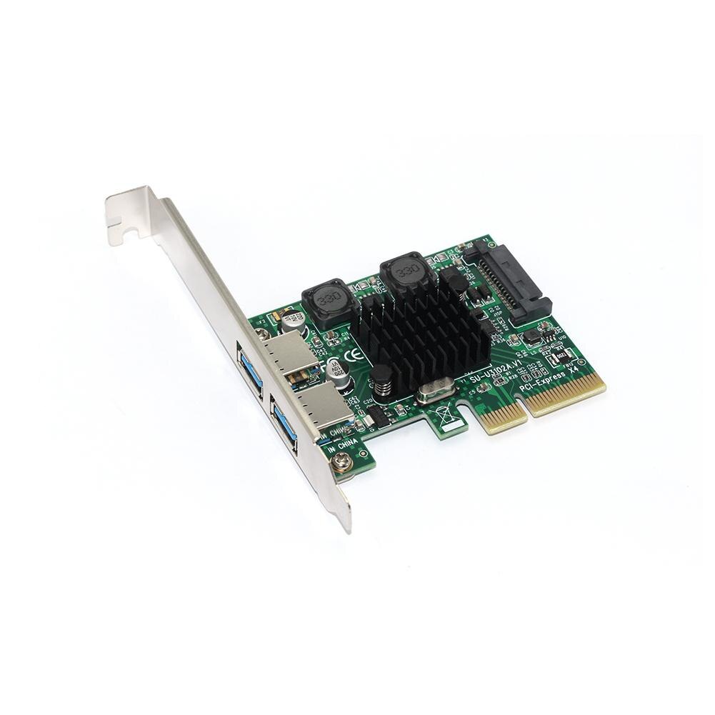 U3102A PCI-EX2 Om USB3.1 Uitbreiding Adapter Card High Speed ASM3142 Chip Voor Pc Desktop Computer