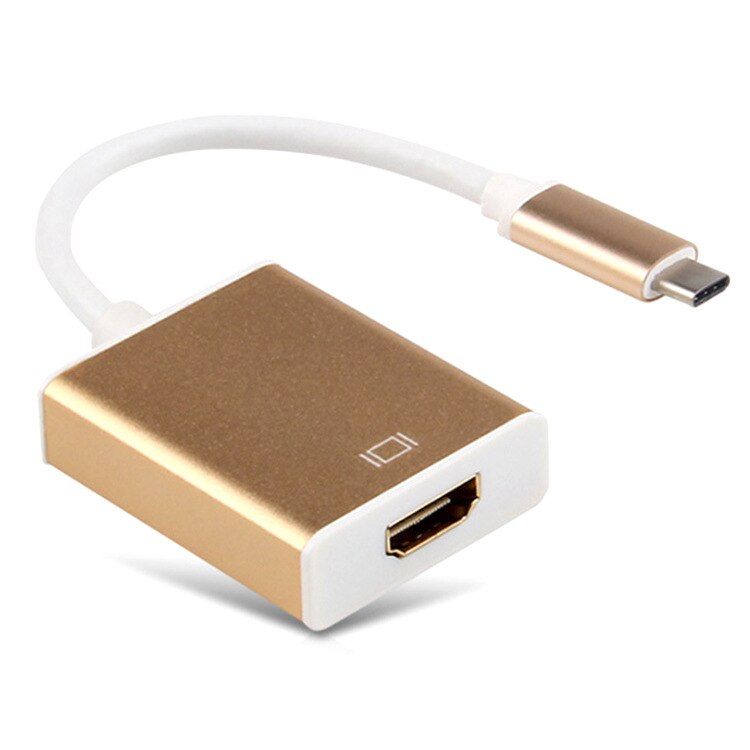 Usb C Naar Hdmi 3 In 1 Kabel Converter Voor Huawei Usb 3.1 Thunderbolt 3 Type C Switch Naar Hdmi 4K Adapter Kabel 1080P: Gold  B version